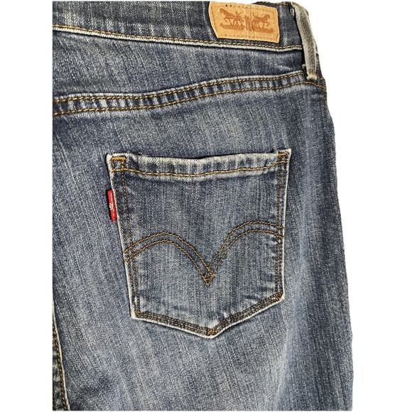 Levis Jeans 525 Perfect Waist Stretch Straight Leg Women's 6M Dark Wash Blue - Picture 4 of 4